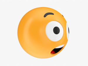Emoji 029 Fearful With Big Eyes 3D Модель