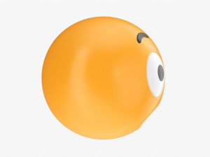 Emoji 029 Fearful With Big Eyes 3D Модель