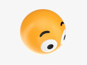 Emoji 029 Fearful With Big Eyes 3D Модель