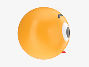 Emoji 030 Speechless With Big Eyes And Tongue Model 3D