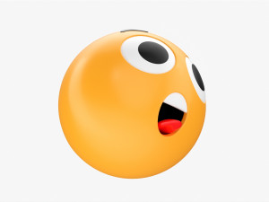Emoji 030 Speechless With Big Eyes And Tongue Model 3D