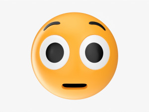 Emoji 031 Astonished With Big Eyes 3D 模型