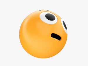 Emoji 031 Astonished With Big Eyes Model 3D
