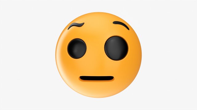 Emoji 032 With Raised Eyebrow 3Dモデル .c4d .max .obj .3ds .fbx .stl .blend 