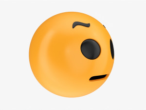 Emoji 032 With Raised Eyebrow 3Dモデル