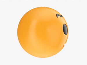 Emoji 032 With Raised Eyebrow 3Dモデル