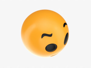 Emoji 032 With Raised Eyebrow 3Dモデル