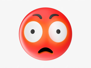 Emoji 033 Angry With Big Eyes 3Dモデル