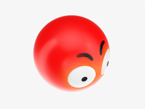 Emoji 033 Angry With Big Eyes 3D Model