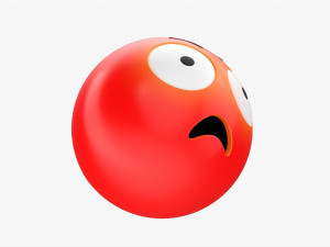 Emoji 033 Angry With Big Eyes 3D Model
