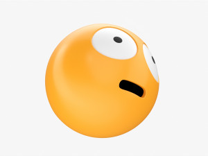 Emoji 034 Astonished With Big Eyes Modelo 3D