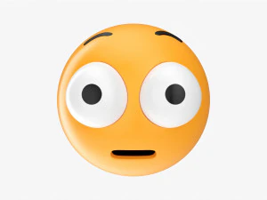 눈이 튀어나와 놀란 이모티콘 035 3D 모델