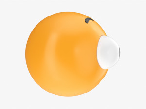 Emoji 035 Astonished With Protruding Eyes Modello 3D