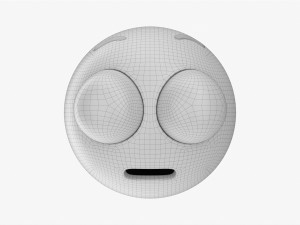 Emoji 035 Astonished With Protruding Eyes Modello 3D