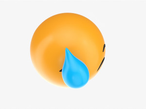 Emoji 037 Flushed With Cold Sweat Modèle 3D