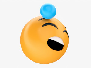 Emoji 037 Flushed With Cold Sweat Modèle 3D