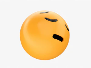 Emoji 038 Pensive 3D Model