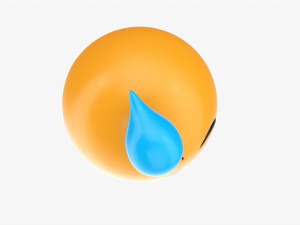 Emoji 039 With Cold Sweat 3D 模型