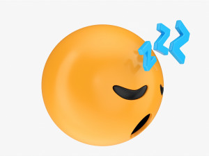Emoji 040 Sleepy 3D Model