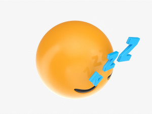 Emoji 040 Sleepy 3D Model