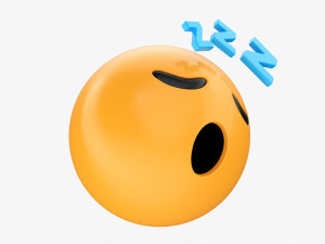 Emoji 040 Sleepy 3D Model