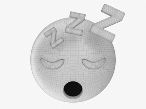 Emoji 040 Sleepy 3D Model