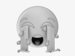 Emoji 041 Loudly Crying With Teardrops 3Dモデル