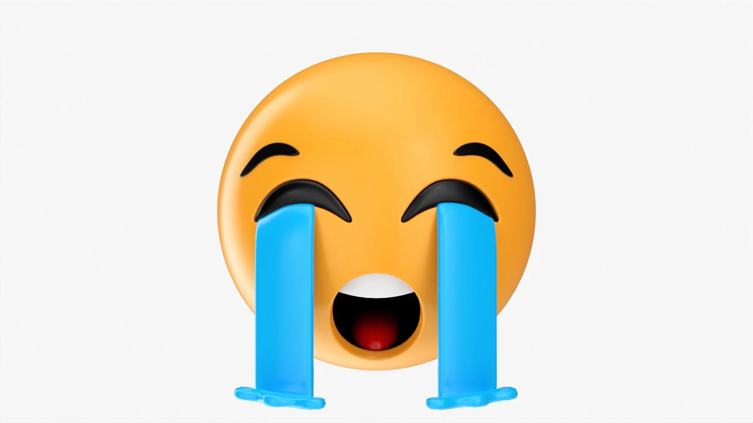 Emoji 042 Loudly Crying With Tears 3D Model .c4d .max .obj .3ds .fbx .stl .blend 