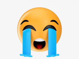 Emoji 042 큰 소리로 눈물을 흘리며 울다 3D 모델