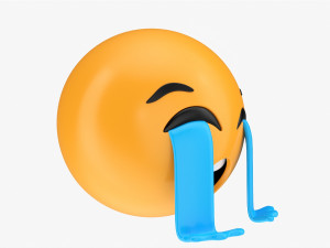 Emoji 042 Loudly Crying With Tears 3D Model