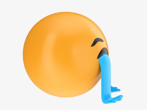 Emoji 042 Loudly Crying With Tears 3D Model
