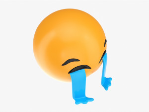 Emoji 042 Loudly Crying With Tears 3D Model