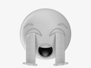Emoji 042 Loudly Crying With Tears 3D Model