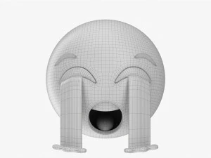 Emoji 042 Loudly Crying With Tears 3D Model