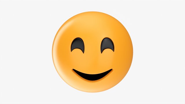 Emoji 043 Smiling With Smiling Eyes Modello 3D .c4d .max .obj .3ds .fbx .stl .blend 