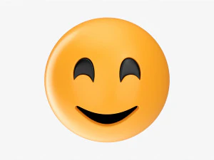 Emoji 043 웃는 눈으로 웃고 3D 모델