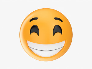 Emoji 045 Laughing With Smiling Eyes 3D Model