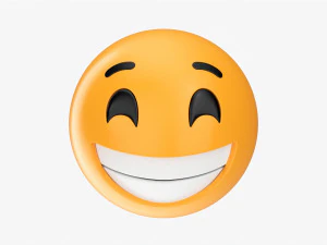 Emoji 045 웃는 눈으로 웃다 3D 모델