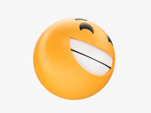 Emoji 045 Laughing With Smiling Eyes 3D Модель