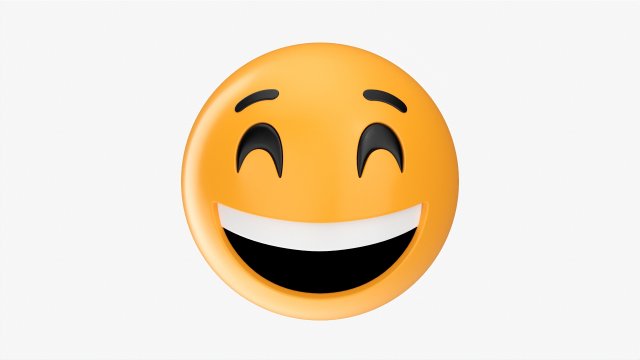 Emoji 046 Laughing With Smiling Eyes Modelo 3D .c4d .max .obj .3ds .fbx .stl .blend 