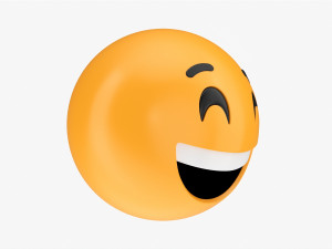 Emoji 046 Laughing With Smiling Eyes Modelo 3D
