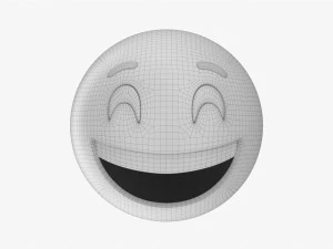 Emoji 046 Laughing With Smiling Eyes 3D Model