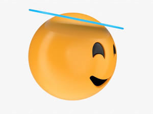 Emoji 047 Smiling With Smiling Eyes And Halo 3D मॉडल
