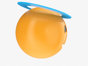 Emoji 047 Smiling With Smiling Eyes And Halo 3D मॉडल