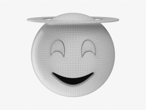 Emoji 047 Smiling With Smiling Eyes And Halo 3D मॉडल