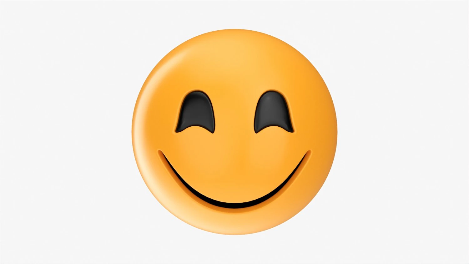 Emoji 049 Large Smiling With Smiling Eyes 3D Model .c4d .max .obj .3ds .fbx .stl .blend 