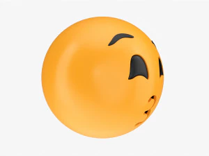 Emoji 050 Kissing With Smiling Eyes 3D Model