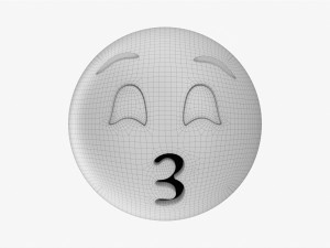 Emoji 050 Kissing With Smiling Eyes 3D-Modell