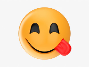 Emoji 051 Large Smiling With Smiling Eyes And Tongue Modelo 3D