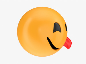Emoji 051 Large Smiling With Smiling Eyes And Tongue Modelo 3D